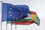 flags, flag of the european union, european union, flag of andalucía, flag of spain, nations, andalusia, spain, countries, nation, nationality, european union, european union, european union, european union, european union
